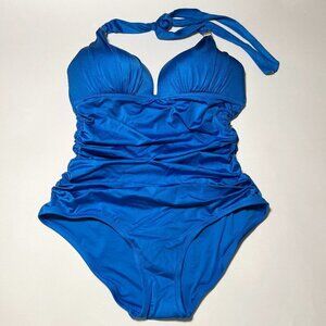 Victoria Secret XXL / 2XL One Piece Swimsuit Bikini Push Up Ruched Shocking Blue